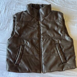NWOT BE COOL Dark Brown Puffer Vest